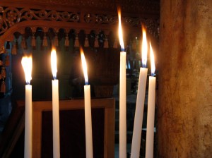 prayer candles, Church of the Nativity, Bethlehem